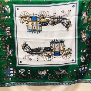 2 Chic Vintage Charm Scarf & Scarf Ring Set Horse & Carriage 22" X 22" Open‎ Box